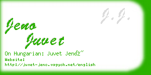 jeno juvet business card